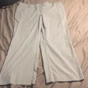 Gray trouser with purple and white stripes